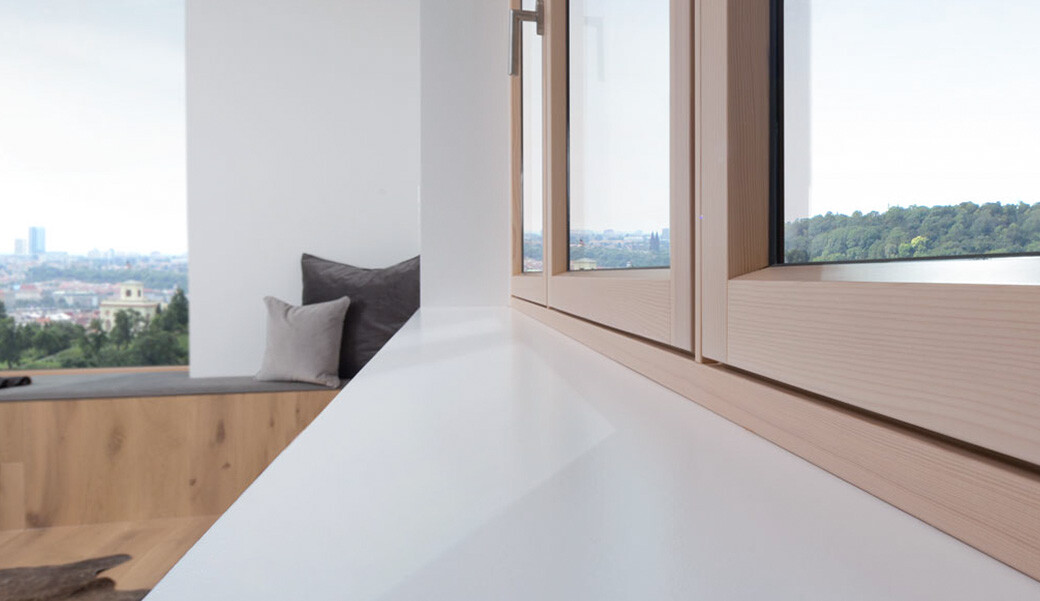 Біле підвіконня зі штучного каменю — Modern Acrylic Stone