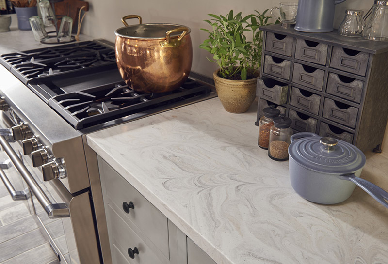 Стільниця для кухні зі штучного каменю Corian Limestone Prima — Modern Acrylic Stone