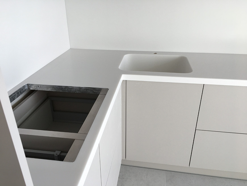 Столешница с мойкой для кухни Grandex S-203 Sparkling Sand – фото 4 – Modern Acrylic Stone