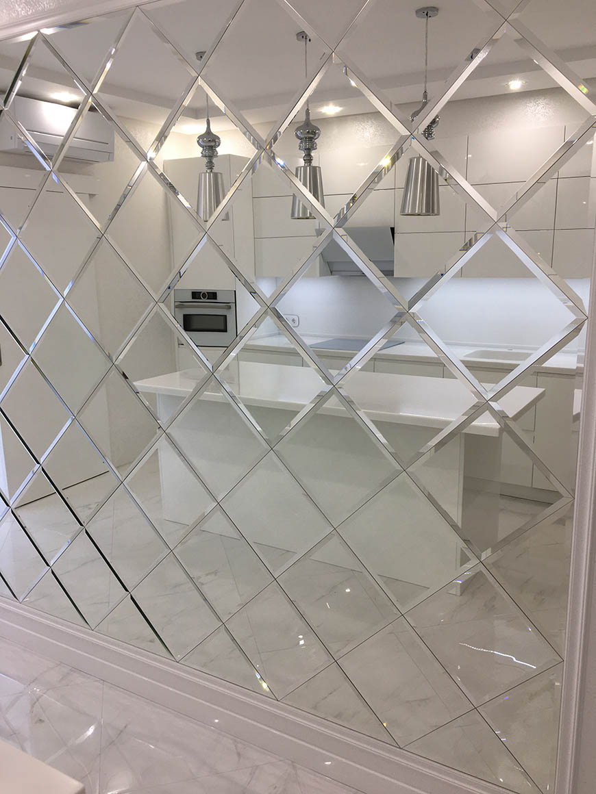 Белая столешница и остров из камня Grandex S-203 Sparkling Sand – фото 6 – Modern Acrylic Stone