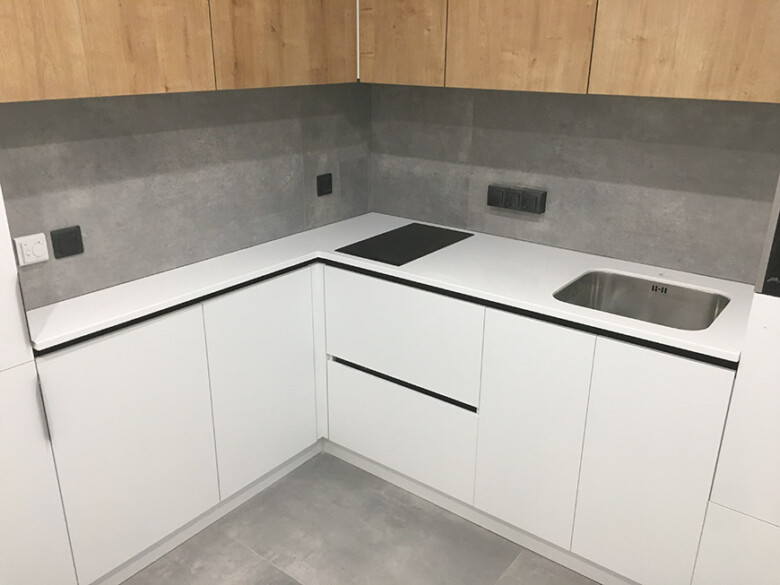 Столешница на кухню из искусственного камня Grandex P-104 Pure White – основное фото – Modern Acrylic Stone