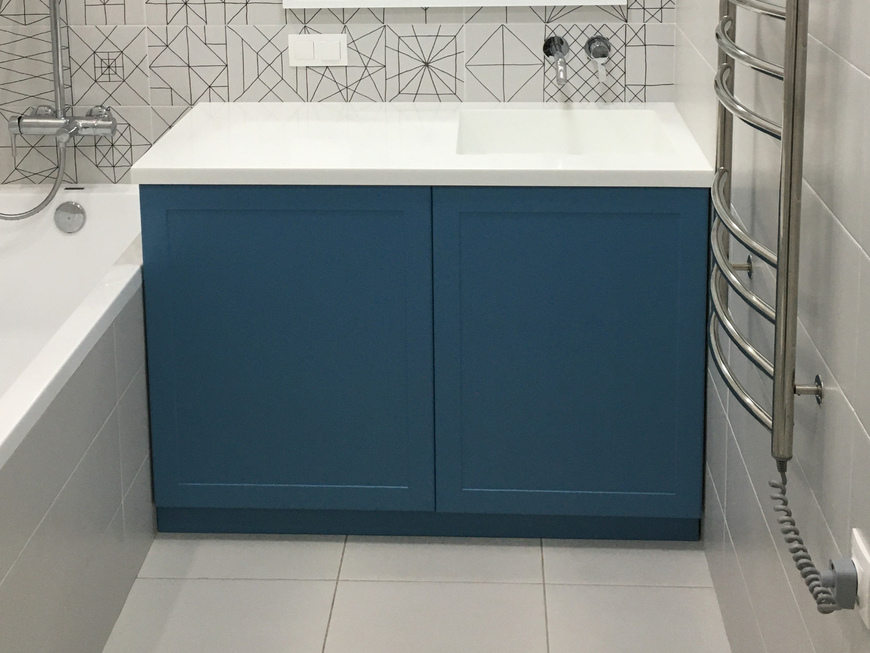 Стільниця з раковиною з акрилового каменю Grandex P-104 Pure White – фото 2 – Modern Acrylic Stone