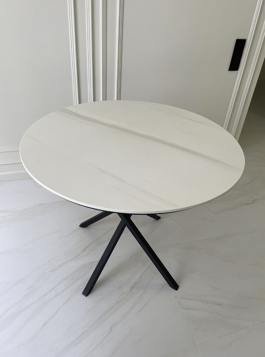 Cтол из керамики Laminam I Naturali Marmi Bianco Lasa – фото 3 – Modern Acrylic Stone
