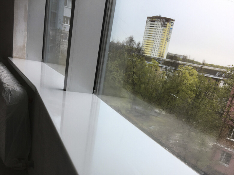 Підвіконня з акрилового каменю Grandex P-104 Pure White – основне фото – MAS