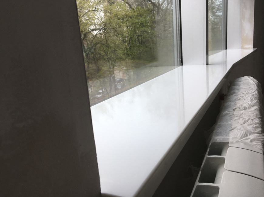 Подоконник из акрилового камня Grandex P-104 Pure White – фото 3 – MAS