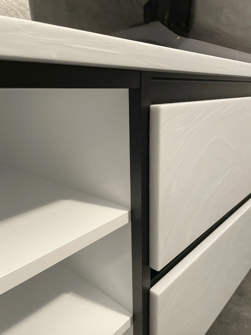 Фасади та стільниця з акрилового каменю Grandex M-718 Neptun Trident B — фото 5 — MAS — Modern Acrylic Stone